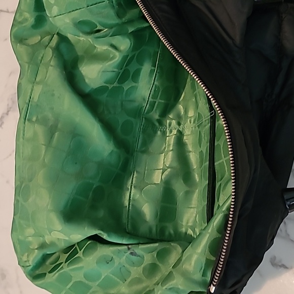 Kate Spade Black Nylon Patent Leather Quilted Puffer Top Handle Shoulder Bag - Picture 11 of 16